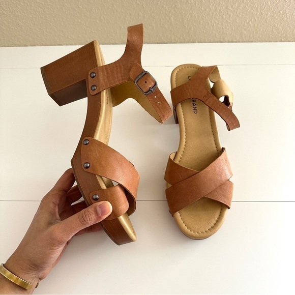Lucky Brand Shoes - Lucky Brand Women's Haidlee Strappy Block Heel Sandals Latte Tan Color sz 9.5M
